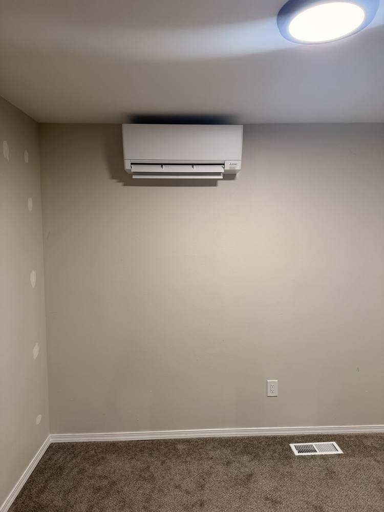 Mitsubishi Electric ductless head installed in a Kent home