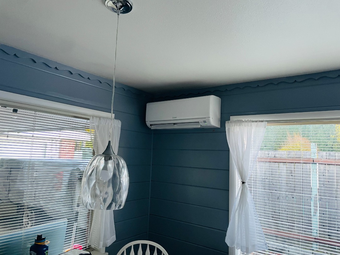 A brand new mini-split system installed for a satisfied client.